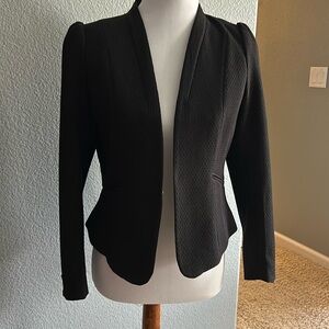 H&M women’s black cropped blazer size 10